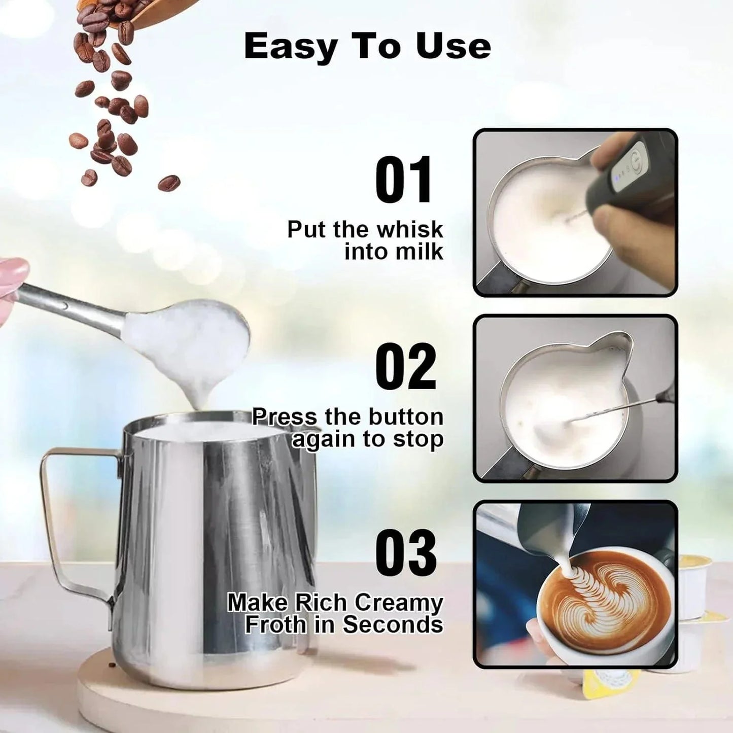 Rechargeable Milk & Coffee Frother